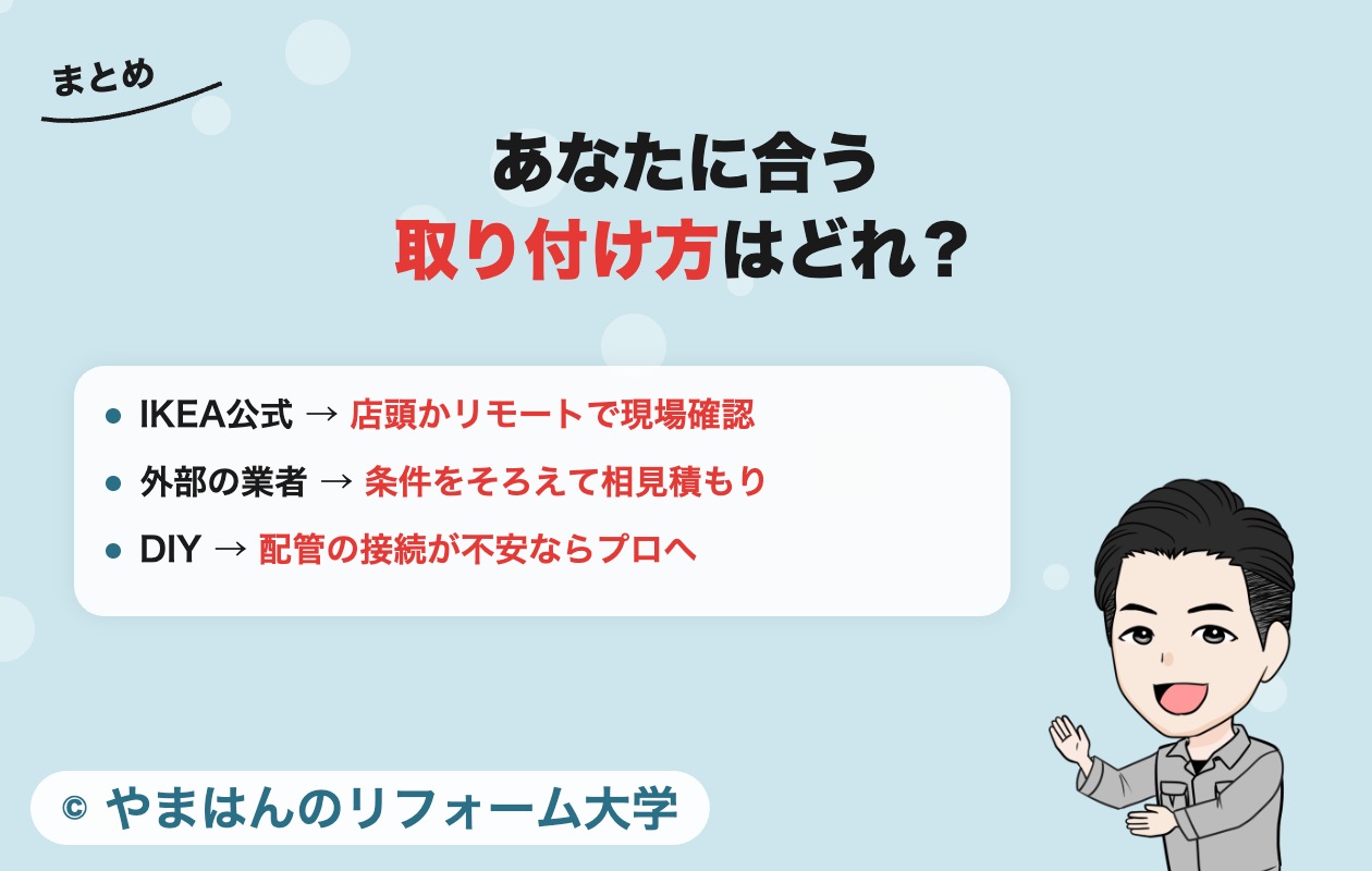 あなたに合うIKEA洗面台の取り付け方