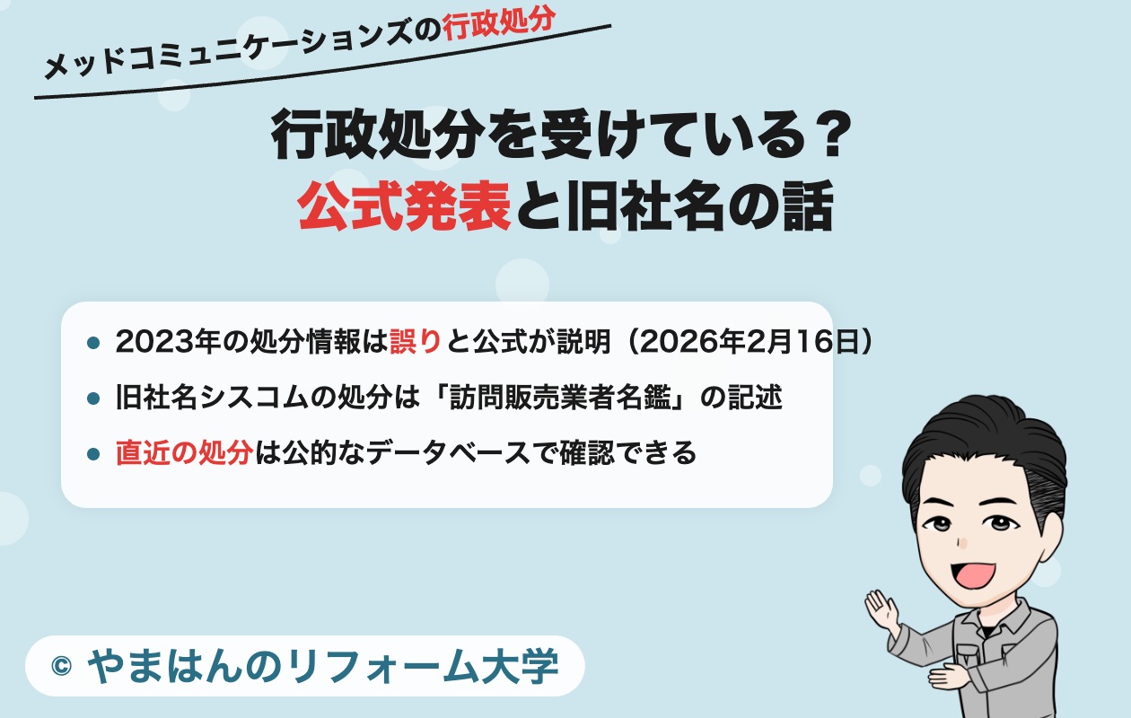 メッドコミュニケーションズの行政処分についての公式発表と旧社名の話