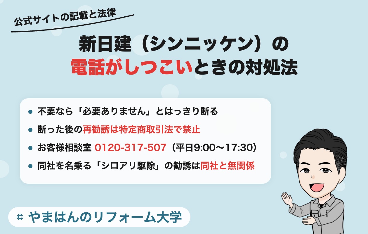 新日建(シンニッケン)の電話がしつこいときの対処法