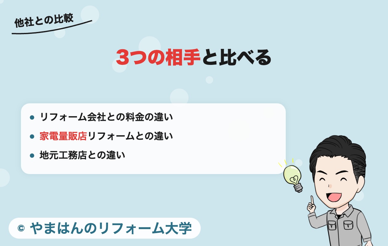 交換できるくんと他社の比較