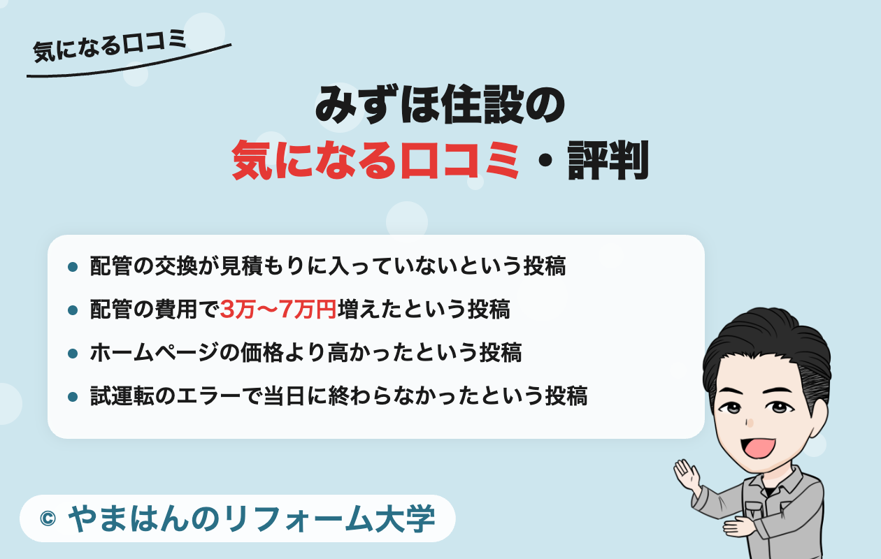 みずほ住設の気になる口コミ・評判