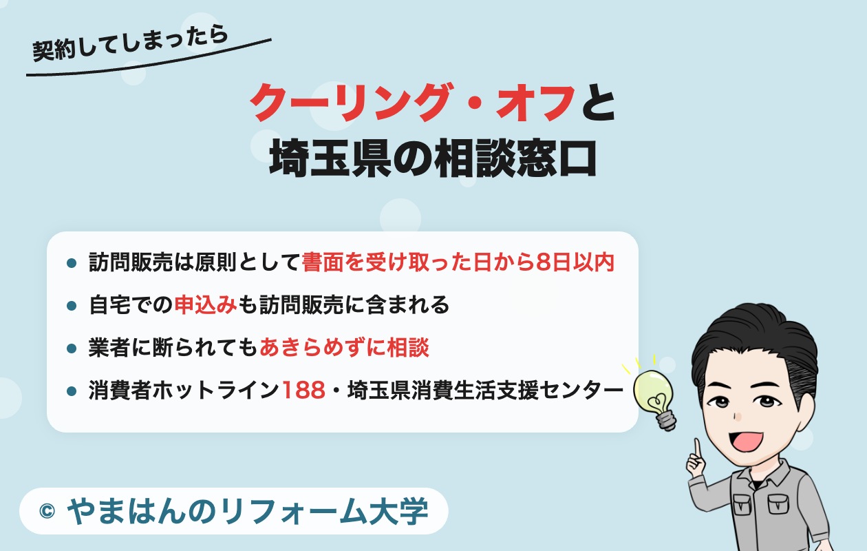 クーリング・オフと埼玉県の相談窓口