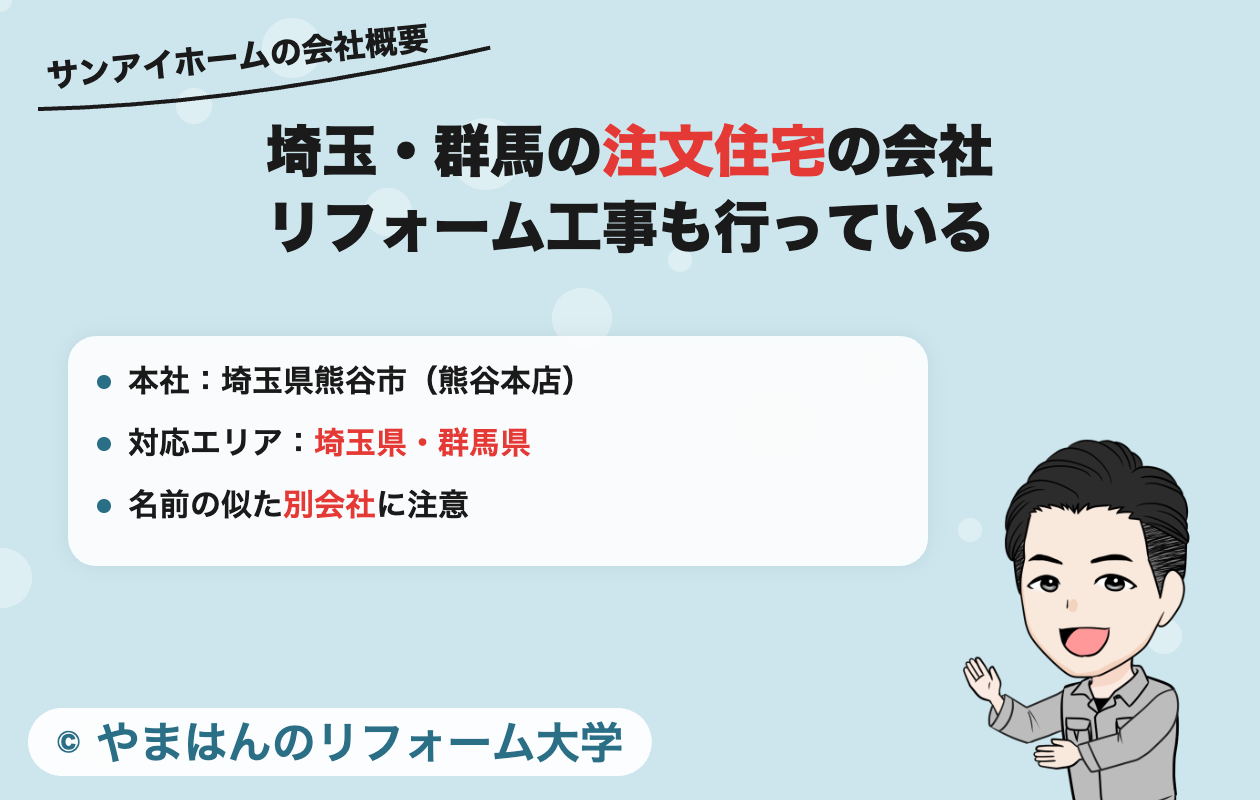 サンアイホームの会社概要と店舗